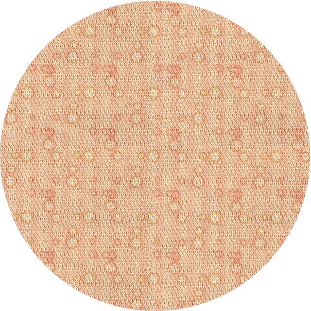 Ahgly Company Tapis d'Intérieur Ronds Transitionnels Pastel Orange Lavables à la Machine, 5 Pieds Rond