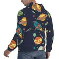 thumbnail image 6 of Lsque Space Pattern Casual Men's Hoodie,Hooded Sweatshirt with Kangaroo Pocket,Pullover Hoodie-Large, 6 of 7