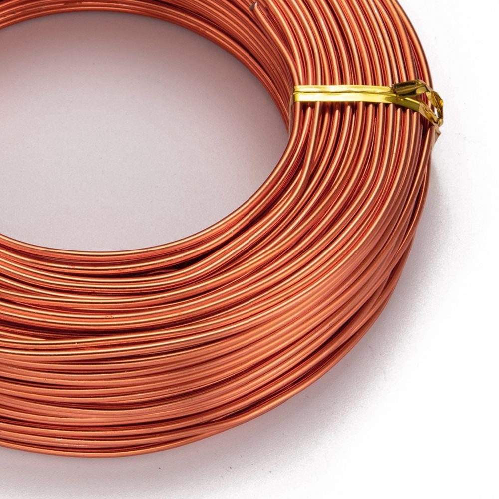 500 g Anodized Aluminum Wire Bendable Metal Craft Wire Flexible Craft Wire for Beading Jewelry Craft Making Orange Red 12 Gauge 2.0mm 55m/500g(180.4 Feet/500g)
