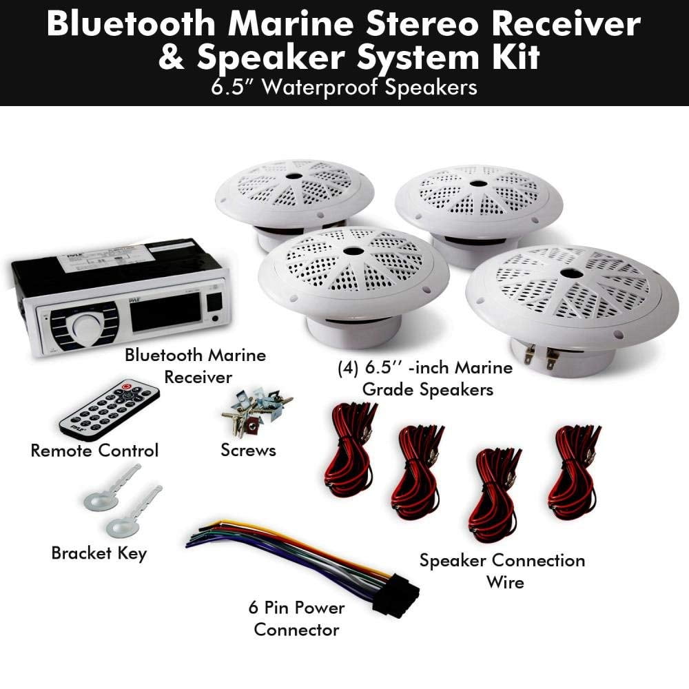 Marine receiver hotsell and speakers