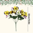 thumbnail image 3 of Artificial Pansy Bouquet European Style Faux Flower Arrangement for Living Room Dining Table Decor Ciozy, 3 of 5
