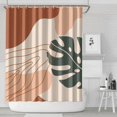 thumbnail image 2 of Extra Long Boho Shower Curtain 72x84 Inches - Vintage Floral & Tropical Leaves Pattern, Waterproof Bohemian Bathroom Decor with 12 Hooks, Tribal Rustic Style, 2 of 5