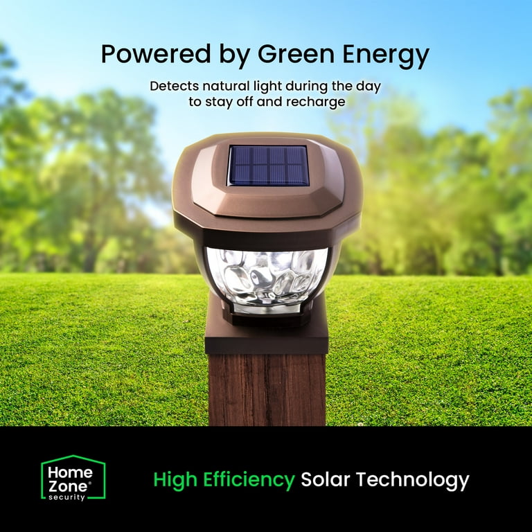 Solar Wall Lanterns: Warm LED Lights 2-Pack — Home Zone Security