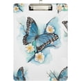 thumbnail image 2 of FMSHPON Blue Butterfly Blossom Clipboard Hardboard Wood Nursing Clip Board and Pull for Standard A4 Letter 13x9 inches, 2 of 7