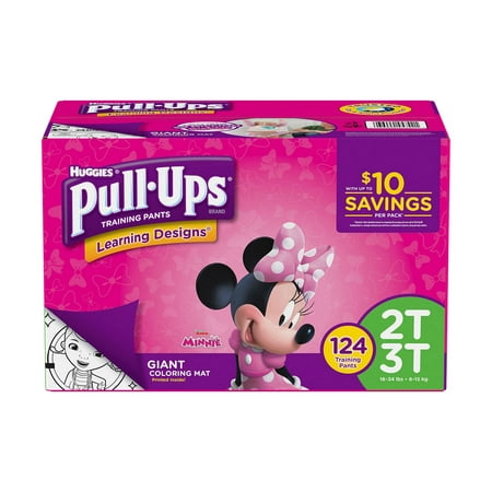 Huggies Pull-ups Training Pants for Girls 2T/3T (124