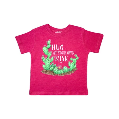 

Inktastic Hug At Your Own Risk Cacti and Succulents Gift Toddler Boy or Toddler Girl T-Shirt