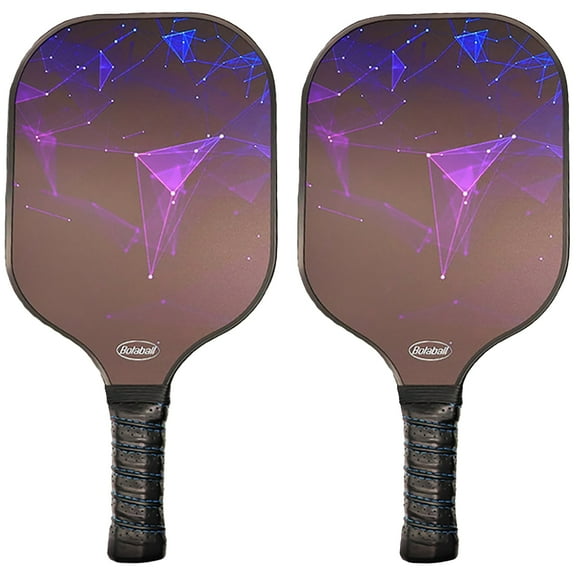 Bolaball: Pickleball Paddle Set - Indoor-Outdoor Complete Game Set, 4 Lightweight Fiberglass Rackets-4 Balls-Carry Bag, Polypropylene Honeycomb Core