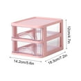 thumbnail image 3 of Hovmgk Transparent Desktop Storage Box, Plastic Mini Drawer Organizer, Stationery/Cosmetic Bin, 2-5 Layer 14.2x18.3cm, Home & Office Supplies, Desk Miscellaneous Tidying, Makeup Enthusiasts, 3 of 4