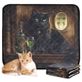 thumbnail image 2 of Qxltty Black Cat with Absinthe Cat litter Pads Pet Set of 2 Diaper Mats Center Anti-leakage Layer Absorbent Soft and Comfortable, 2 of 7