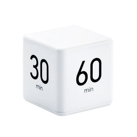 

Tomshoo Cubic Timer Time Management Students Learning Timer Display Simple Operation 15203060 minutes Countdown Reminder for Exercise Study Cooking Office White