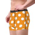 thumbnail image 2 of Kdxio Men's Boxer Briefs with Orange And White Polka Dot Print - Comfortable and Breathable Underwear for Everyday Wear, 2 of 5