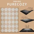 thumbnail image 6 of SUNDEREY 3'x5' Easy Jute Area Rugs for Entryway, Washable Non-Slip Modern Rugs for Living Room, Farmhouse Diamond Checkered Rug, Moroccan Soft Low Pile Carpet for Bedroom Office Dining Room, Beige, 6 of 10