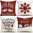 thumbnail image 1 of Housse de Coussin de Noël 4 PCS 45x45(Style 14)(insert d'Oreiller Non Inclus), 1 of 5