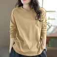 thumbnail image 5 of Felirenzacia Women's T-shirt Long Sleeved Shirt Plus Size Long Sleeved crewneck top, 5 of 6