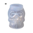 thumbnail image 3 of Moldes de cabeza de calavera de silicona reutilizables para velas/yeso/columna de velas de aromaterapia, 3 of 6