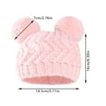 thumbnail image 4 of EnJoCho Baby Knitted Wool Hat Baby Autumn Winter Children Double Ball Pullover Hat Solid Color Warm Wool Hat For Children Toddler Kids Casual Fashion Headwear, 4 of 7