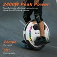 thumbnail image 3 of Kingsong 14DPRO Electric Unicycle for Adults City Commuter Onewheel 25 miles Range EUC 2400W Motor, 3 of 12