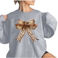 thumbnail image 4 of Rbaofujie Sweat à Capuche Oversize pour Femmes Mode Féminine Manches Longues Col Rond T-Shirt Imprimé Blouse Ample Chandails en Molleton Sans Capuche Gris Halloween Chandail à Capuchon, 4 of 4