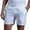 White, variant on WREESH Men's Linen Shorts 5 Inch Shorts Solid Fashion Elastic Waist Sports Elastic Mid-Waist Drawstring Shorts Dark Gray