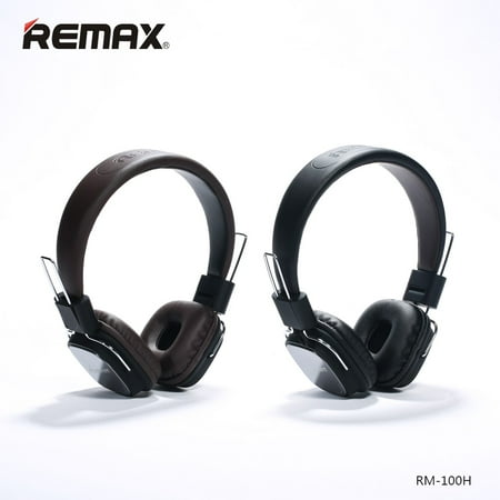 REMAX RM-100H Retractable PU Wired Control Headset Retractable Foldable Stereo Bass Earphone Adjustable Over Ear Headphone With Mic for PC