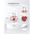 thumbnail image 4 of Dorunmo Infinity Heart Necklace 925 Sterling Silver Red Garnet Rose Necklace January Birthstone Jewelry for Mom Women, 4 of 10