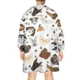 thumbnail image 2 of Dachshund Dog Boston Terrier Dog Wearable Oversized Blanket,Wearable Blanket Hoodie for Adults,Cozy Hooded Blankets with Super Pockets,Super Warm Fuzzy Pullover for Women & Men, 2 of 6
