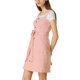 thumbnail image 3 of Vestido de mezclilla A-Line para mujer con tirantes ajustables Inspire Chic, primavera verano, color rosa, 3 of 8