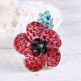 thumbnail image 6 of HOOUN Crystal Enamel Pin Brooch Broach Christmas Decor Props Poppies Badges Red-silver, 6 of 9