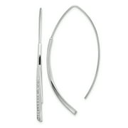 Primal Silver Sterling Silver Rhodium-plated CZ Threader Earrings