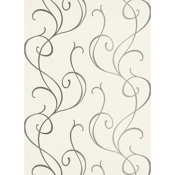 Concord Wallcoverings Textured Wallpaper modern damask Featuring weaven abstract, white grey, 21 In x 33 Ft (56 sq. ft), 5915-37