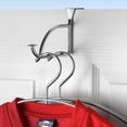 thumbnail image 2 of Spectrum Stratford Over Door Hanger Holder Steel Padded Brackets, Chrome, 2 of 4