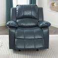 thumbnail image 5 of Comfort Pointe Clifton Faux Leather Glider Rocker Recliner, Midnight Blue, 5 of 23