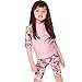 thumbnail image 3 of Toddler Girls Rash Guard Sets Pink Flowers Modest Swimwear Two Pieces Swimsuit UV Sun Protection Suit 12004-6T, 3 of 4