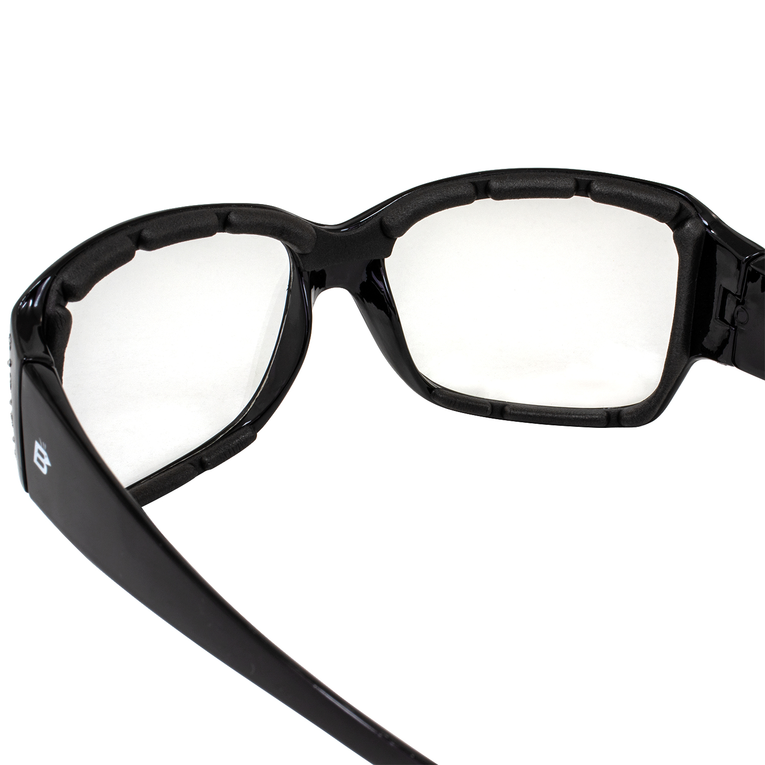 Birdz Eyewear LadyBird Padded Motorcycle Sunglasses Glasses for Women Bling Rhinestone Accents 3 Pairs Black Frame w/Clear Smoke & Driving Mirror Lenses - image 3 of 9