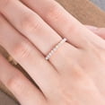 thumbnail image 4 of opal wedding band, fire opal ring, opal eternity band, october birthstone, anniversary gift for women, matching band, opal promise band, 4 of 5