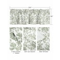 thumbnail image 3 of Green Leaf Flower Curtain Valance for Windows/Living Room/Kitchen/Bathroom/Café, Short Rod Pocket Tier Curtain Window Treatment Panel Vintage Farmhouse Bohemian Spring Topper Curtain 42''x18'', 3 of 6