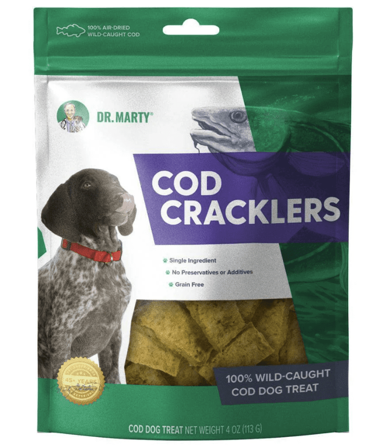 Dr. Marty Cod Cracklers Freeze Dried Cod Dog Treats, 4-oz (2 Pack)