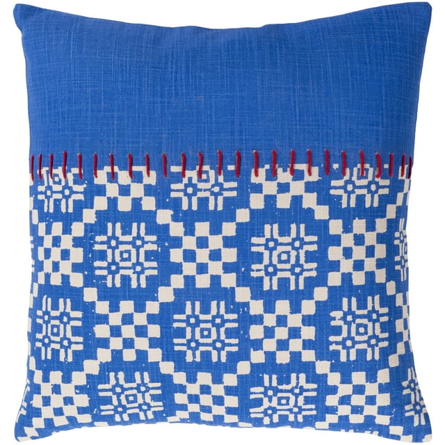Surya Cotton Delray In Bright Red Pillow Cover DEA004-2020