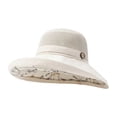 thumbnail image 4 of XIAOCHA Womens Mesh‑Panel Sun Hat Wide‑Brim Bucket Hat Outdoor Boonie Hat,Beige, 4 of 5