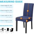 thumbnail image 3 of Dining Chair Cover Set of 4 Stretch Knitted Dining Chair Slipcovers Removable Washable Chair Protector Covers for Dining Room Home Wedding Banquet Party Hotel (Dark Blue), 3 of 8