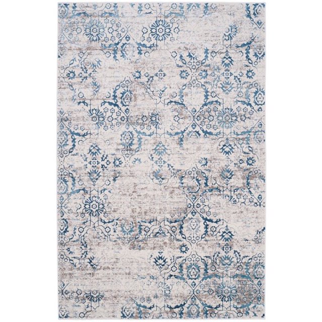 Safavieh Artifact 5'1" X 7'6" Power Loomed Rug in Blue and Creme