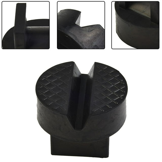 Universal Jack Stand Pad Adaptor Tool Floor Pinch Weld Slotted Rubber Frame Rail