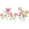 thumbnail image 1 of Pegatinas de pared con diseño floral de acuarela, calcomanías de pared de rosas, pegatinas de vinilo con flores rosas, despegar y pegar, decoración artística DIY, 1 of 8