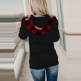 thumbnail image 4 of Blouse Ample à Manches Longues 100 % Polyester avec Poche pour Femmes (Noir, TG), 4 of 5