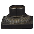 thumbnail image 4 of Urban Ambiance Luxury 6-Inch Square Pier Mount for Outdoor Post Lights, Gorgeous Dark Medieval Bronze Finish, 2.97-Inch Male End, Accepts 3-Inch Diameter Female Mounts, UQL1182, 4 of 4
