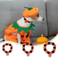 thumbnail image 1 of Collar de Halloween para Mascotas con Bolas de Pelo Sintético, Diseño de Calabaza y Cascabeles | Naranja, Poliéster, Talla L (26-45 Cm), 18 X 15 X 3 Cm, 16 G, 1 of 6