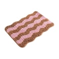 thumbnail image 2 of MMJ Bathroom Rugs Wave Pattern Bath Mat 15.7x23.6in Soft Absorbent Non Slip Shower Floor Rug, 2 of 7