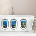 thumbnail image 4 of Underwater Bathtub Sticker Bathroom Decoration Wall Sticker | Self-Adhesive Space Module Bathroom Toilet Sticker | Removable Pvc Mural for Tub, Tile, Shower, and Pool | Blue Sea Print for Home, 4 of 8