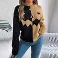 thumbnail image 2 of Drses‌‌ ‌‌‌‌‌‌‌‌‌‌‌‌‌‌‌‌Women's Halloween Knit Sweater - Pumpkin Long Sleeve Crew Neck Casual Pullover Top, 2 of 6