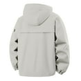 thumbnail image 4 of Wutalume Women's Fashionable Thickened Hooded Outdoor Hiking Jacket Solid-Colour Windbreaker Outerwear, Lightweight and Durable, Perfect for Adventure and Daily Use,White XL, 4 of 5